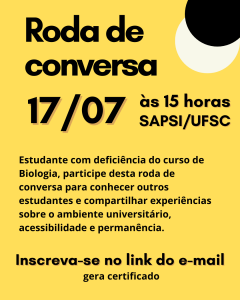 Folder roda de conversa